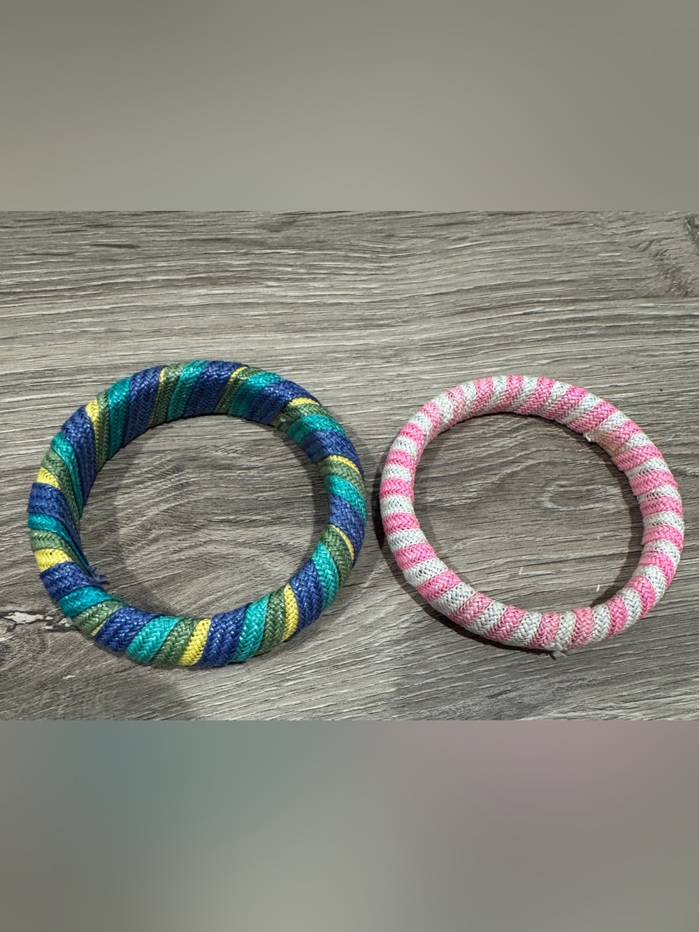 Striped Bangle Woven Style Bracelets - Good Condition